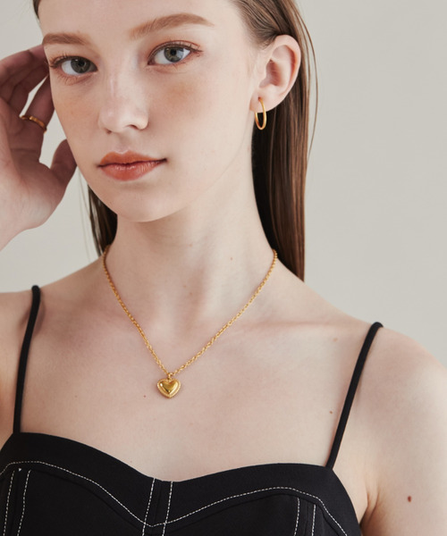 ciite' surgical stainless（シーテサージカルステンレス）の「【 金属アレルギー対応 】 ハートネックレス  サージカルステンレス（ネックレス・レディース・ゴールド/シルバー・FREE）」の4枚目の写真