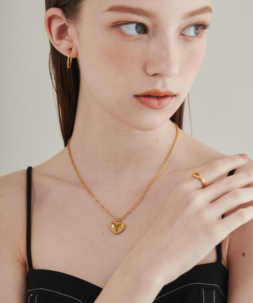 ciite' surgical stainless（シーテサージカルステンレス）の「【 金属アレルギー対応 】 ハートネックレス  サージカルステンレス（ネックレス・レディース・ゴールド/シルバー・FREE）」の6枚目の写真