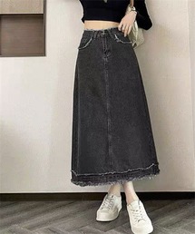 フリンジデサントデニムスカート