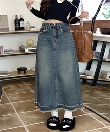 フリンジデサントデニムスカート