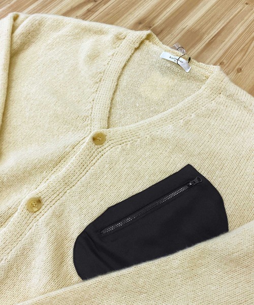 TopIsm(トップイズム)の「オーバーサイズ ポケット付無地ニットカーディガン(カーディガン/ボレロ・メンズ・ブルー/アイボリー/ブラック/ブラウン・M/L)」の6枚目の写真