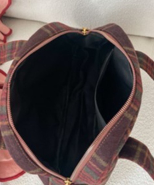 Vipoa（ヴィポア）の「レトロカレッジチェックショルダーバッグ（ショルダーバッグ・レディース・ブラウン・FREE）」の10枚目の写真