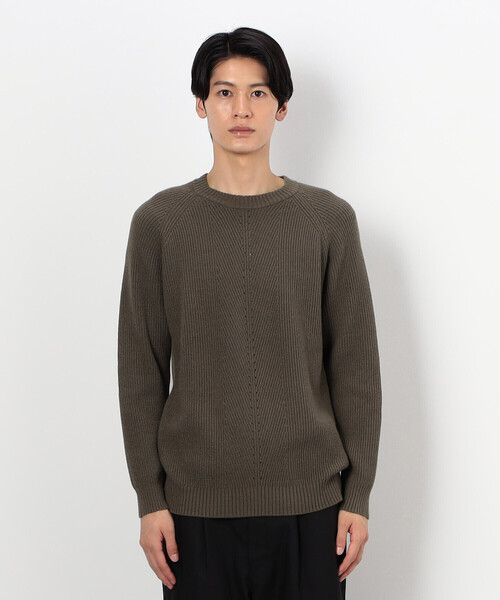 COMME CA ISM（コムサイズム）の「片畦編み ラグランスリーブ プルオーバー（ニット/セーター・メンズ・ターコイズブルー/ブラウン/ライラック/ブラック・LARGE/MEDIUM）」の12枚目の写真