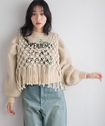 LOWRYS FARM | マクラメビスチェ  213779(ベスト)