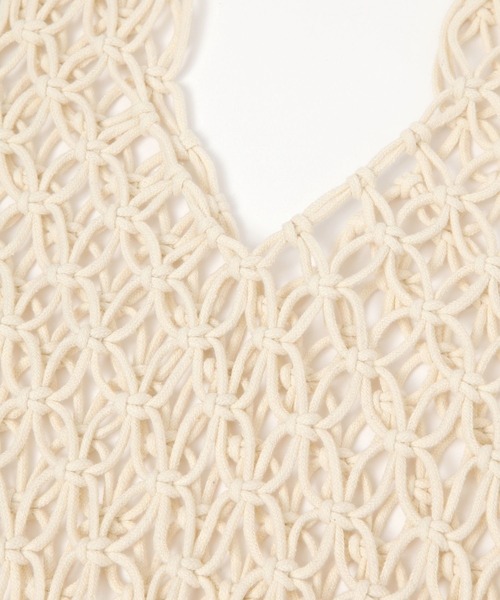 LOWRYS FARM（ローリーズファーム）の「マクラメビスチェ  213779（ベスト・レディース・ブラック/アイボリー・FREE）」の8枚目の写真
