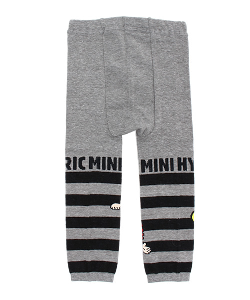 HYSTERIC MINI（ヒステリックミニ）の「BABY HIDE and HAPPY SEEK ボーダーレギンス（レギンス/スパッツ・キッズ・ブラック系その他/グレー系その他/レッド系その他・SMALL/MEDIUM）」の5枚目の写真