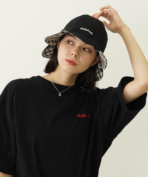MILKFED.（ミルクフェド）の「REVERSIBLE RAFFLE HAT（ハット・レディース・ブラック/ブラウン/ネイビー・ONE SIZE）」の7枚目の写真