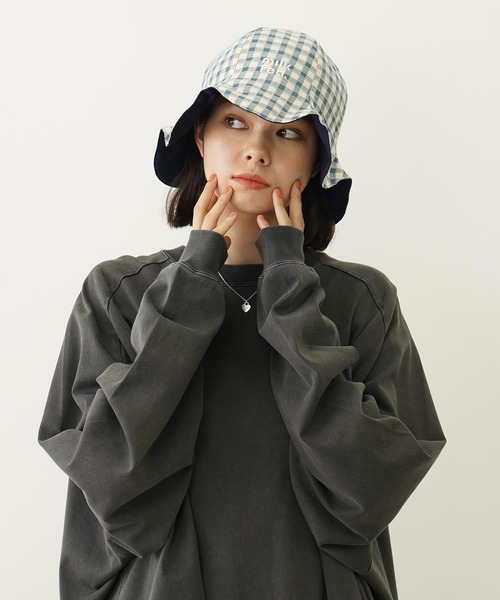 MILKFED.（ミルクフェド）の「REVERSIBLE RAFFLE HAT（ハット・レディース・ブラック/ブラウン/ネイビー・ONE SIZE）」の15枚目の写真