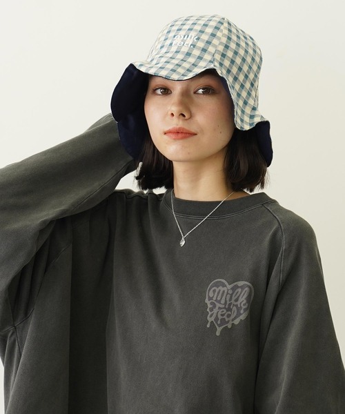 MILKFED.（ミルクフェド）の「REVERSIBLE RAFFLE HAT（ハット・レディース・ブラック/ブラウン/ネイビー・ONE SIZE）」の16枚目の写真