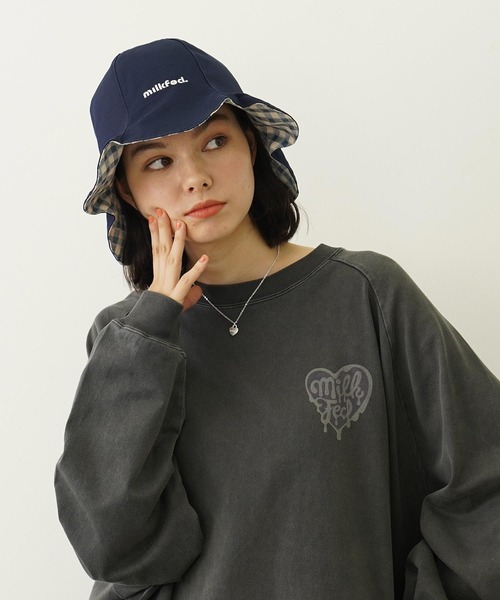 MILKFED.（ミルクフェド）の「REVERSIBLE RAFFLE HAT（ハット・レディース・ブラック/ブラウン/ネイビー・ONE SIZE）」の18枚目の写真