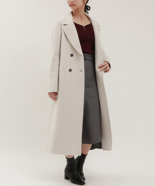 TRUDEA（トルディア）の「ダブルブレストウールコート（チェスター