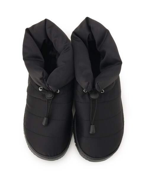 ITS'DEMO（イッツデモ）の「◆【室内履きにも◎／M・Lサイズ展開】キルトドロストブーツ（ブーツ・レディース・アイボリー/ブラック・38/40）」の7枚目の写真