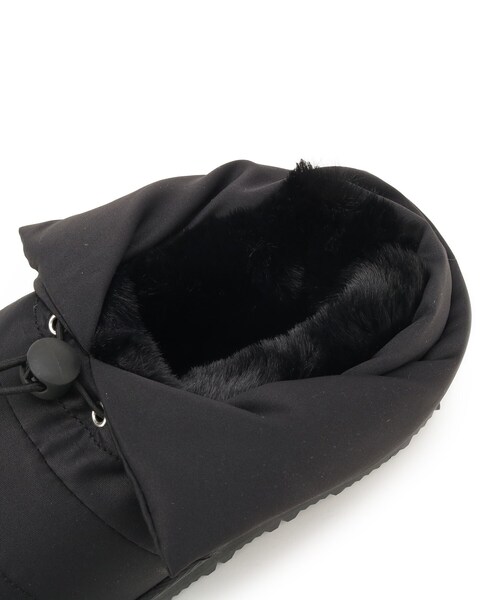 ITS'DEMO（イッツデモ）の「◆【室内履きにも◎／M・Lサイズ展開】キルトドロストブーツ（ブーツ・レディース・アイボリー/ブラック・38/40）」の9枚目の写真