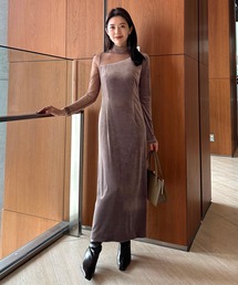 anuans | シアーコンビタイトワンピース(ワンピース)