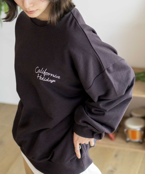 アミパリス】刺繍 長袖カットソー ビッグ 2XL アミドゥクール
