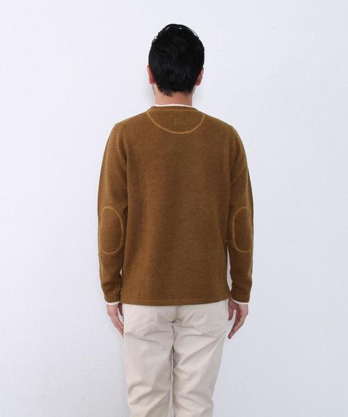 coen（コーエン）の「ラムウールクルーネックニットプルオーバー（ニット/セーター・メンズ・グレー/ネイビー/レッド/ゴールド/ホワイト/ライトブルー・MEDIUM/SMALL/X-LARGE/LARGE）」の9枚目の写真