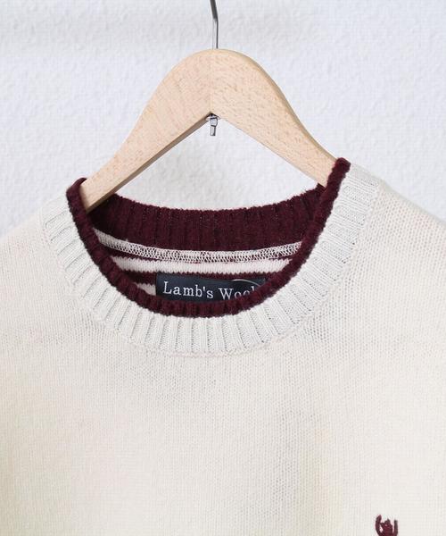 coen（コーエン）の「ラムウールクルーネックニットプルオーバー（ニット/セーター・メンズ・グレー/ネイビー/レッド/ゴールド/ホワイト/ライトブルー・MEDIUM/SMALL/X-LARGE/LARGE）」の20枚目の写真