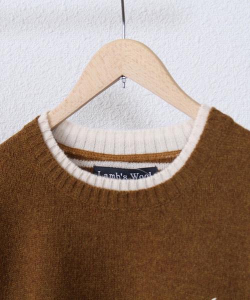 coen（コーエン）の「ラムウールクルーネックニットプルオーバー（ニット/セーター・メンズ・グレー/ネイビー/レッド/ゴールド/ホワイト/ライトブルー・MEDIUM/SMALL/X-LARGE/LARGE）」の21枚目の写真