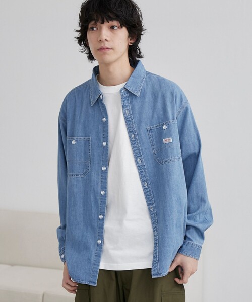 SMITH’S（スミス）別注デニムワークシャツ（コバルト／ネイビー）（シャツ/ブラウス）｜SMITH'S（スミス）