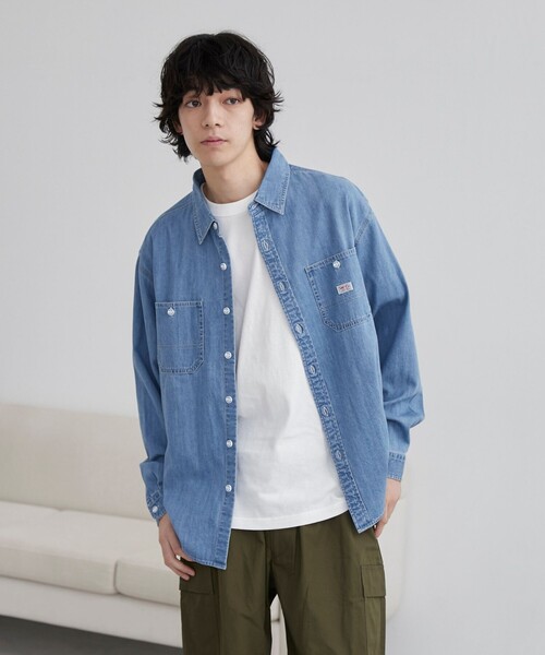 SMITH’S（スミス）別注デニムワークシャツ（コバルト／ネイビー）（シャツ/ブラウス）｜SMITH'S（スミス）
