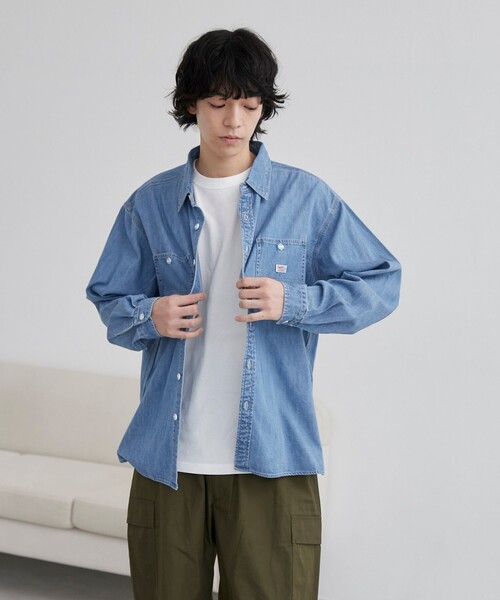 SMITH’S（スミス）別注デニムワークシャツ（コバルト／ネイビー）（シャツ/ブラウス）｜SMITH'S（スミス）