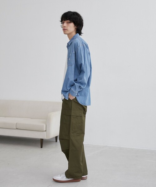 SMITH’S（スミス）別注デニムワークシャツ（コバルト／ネイビー）（シャツ/ブラウス）｜SMITH'S（スミス）