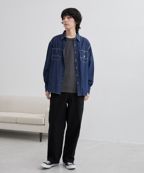 SMITH’S（スミス）別注デニムワークシャツ（コバルト／ネイビー）（シャツ/ブラウス）｜SMITH'S（スミス）