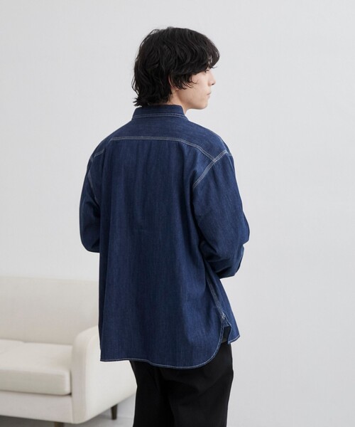 SMITH’S（スミス）別注デニムワークシャツ（コバルト／ネイビー）（シャツ/ブラウス）｜SMITH'S（スミス）