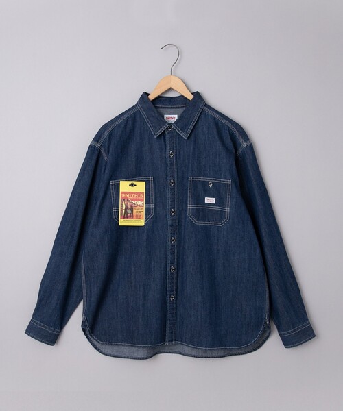 SMITH’S（スミス）別注デニムワークシャツ（コバルト／ネイビー）（シャツ/ブラウス）｜SMITH'S（スミス）