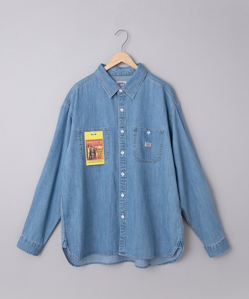 SMITH’S（スミス）別注デニムワークシャツ（コバルト／ネイビー）（シャツ/ブラウス）｜SMITH'S（スミス）