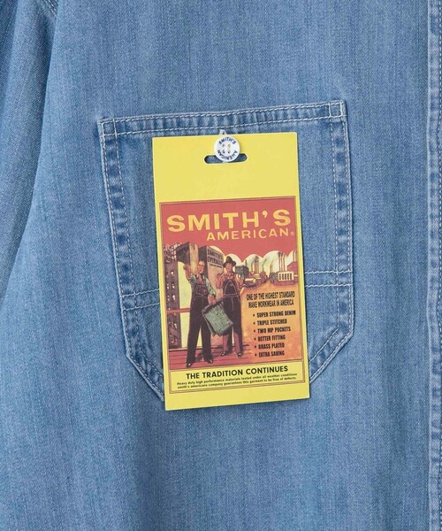 SMITH’S（スミス）別注デニムワークシャツ（コバルト／ネイビー）（シャツ/ブラウス）｜SMITH'S（スミス）