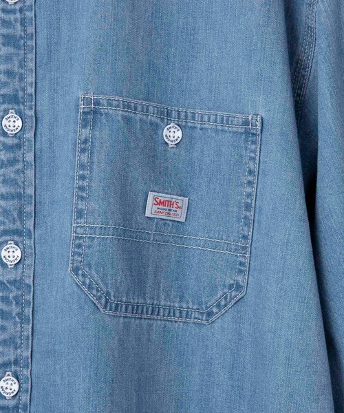 SMITH’S（スミス）別注デニムワークシャツ（コバルト／ネイビー）（シャツ/ブラウス）｜SMITH'S（スミス）