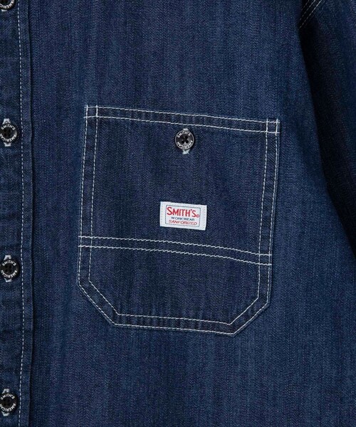 SMITH’S（スミス）別注デニムワークシャツ（コバルト／ネイビー）（シャツ/ブラウス）｜SMITH'S（スミス）