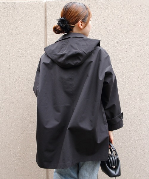 DANTON フード付きバルカマーンコート　Sサイズ DANTON [ダントン] W 3-Layer Cloth Hooded Balmacaan Coat [DT
