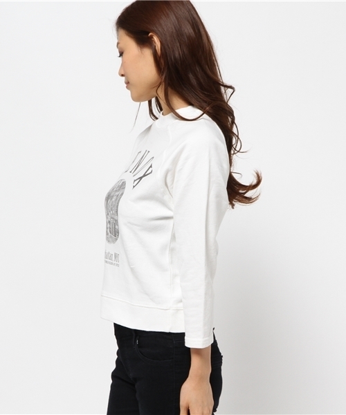 AZUL by moussy（アズールバイマウジー）の「30/10裏毛CITYサークルフォトPO（Tシャツ/カットソー・レディース・ベージュ/トップグレー/オフホワイト・SMALL/LARGE/MEDIUM）」の5枚目の写真