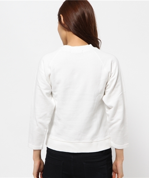 AZUL by moussy（アズールバイマウジー）の「30/10裏毛CITYサークルフォトPO（Tシャツ/カットソー・レディース・ベージュ/トップグレー/オフホワイト・SMALL/LARGE/MEDIUM）」の6枚目の写真