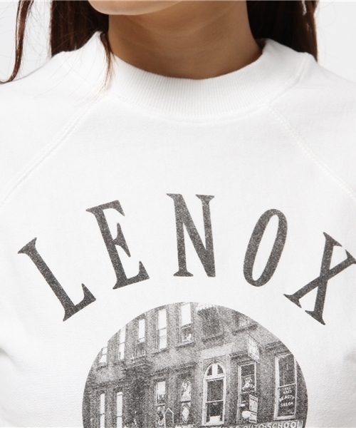 AZUL by moussy（アズールバイマウジー）の「30/10裏毛CITYサークルフォトPO（Tシャツ/カットソー・レディース・ベージュ/トップグレー/オフホワイト・SMALL/LARGE/MEDIUM）」の7枚目の写真