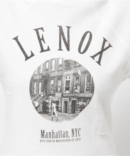 AZUL by moussy（アズールバイマウジー）の「30/10裏毛CITYサークルフォトPO（Tシャツ/カットソー・レディース・ベージュ/トップグレー/オフホワイト・SMALL/LARGE/MEDIUM）」の9枚目の写真