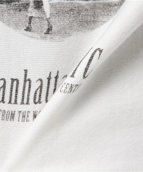 AZUL by moussy（アズールバイマウジー）の「30/10裏毛CITYサークルフォトPO（Tシャツ/カットソー・レディース・ベージュ/トップグレー/オフホワイト・SMALL/LARGE/MEDIUM）」の10枚目の写真