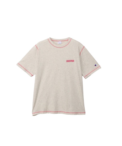 Champion(チャンピオン)の「【Champion/チャンピオン】レディース ショートスリーブTシャツ(Tシャツ/カットソー・レディース・オートミール/ライトピンク/サックスブルー/ペールイエロー・LARGE/MEDIUM)」の3枚目の写真