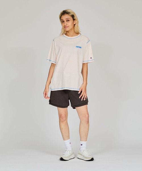 Champion(チャンピオン)の「【Champion/チャンピオン】レディース ショートスリーブTシャツ(Tシャツ/カットソー・レディース・オートミール/ライトピンク/サックスブルー/ペールイエロー・LARGE/MEDIUM)」の21枚目の写真