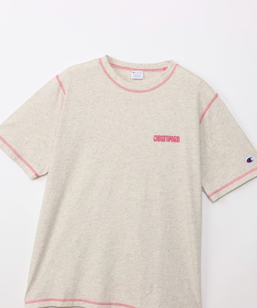 Champion(チャンピオン)の「【Champion/チャンピオン】レディース ショートスリーブTシャツ(Tシャツ/カットソー・レディース・オートミール/ライトピンク/サックスブルー/ペールイエロー・LARGE/MEDIUM)」の6枚目の写真