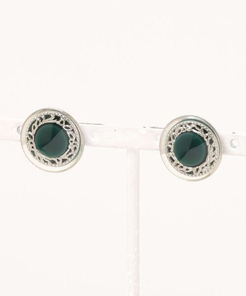 tone（トーン）の「【himemayu】ビンテージボタンピアス(MA)（ピアス（両耳用）・レディース・レッド系その他2/ピンク系その他/パープル系その他/レッド系その他/グリーン系その他/グリーン系その他2・FREE）」の2枚目の写真
