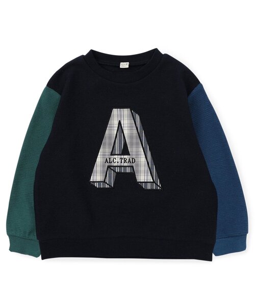 apres les cours（アプレレクール）の「アルファベットモチーフTシャツ（Tシャツ/カットソー・キッズ・ネイビー/アイボリー・130/80/90/100/110/120）」の9枚目の写真