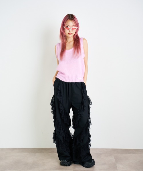 ANNA SUI NYC（アナ スイ エヌ ワイ シー）の「ラメニットベスト（ベスト・レディース・ピンク/ミント・FREE）」の4枚目の写真