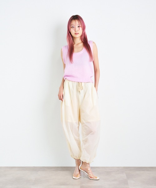 ANNA SUI NYC（アナ スイ エヌ ワイ シー）の「ラメニットベスト（ベスト・レディース・ピンク/ミント・FREE）」の6枚目の写真