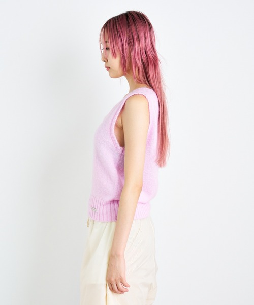 ANNA SUI NYC（アナ スイ エヌ ワイ シー）の「ラメニットベスト（ベスト・レディース・ピンク/ミント・FREE）」の11枚目の写真