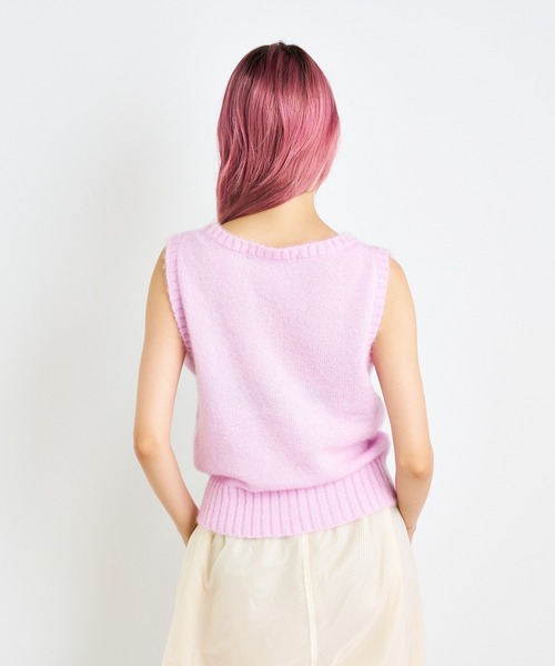 ANNA SUI NYC（アナ スイ エヌ ワイ シー）の「ラメニットベスト（ベスト・レディース・ピンク/ミント・FREE）」の12枚目の写真