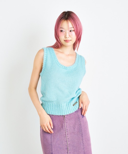 ANNA SUI NYC（アナ スイ エヌ ワイ シー）の「ラメニットベスト（ベスト・レディース・ピンク/ミント・FREE）」の14枚目の写真