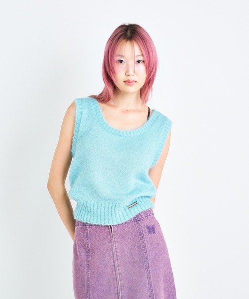 ANNA SUI NYC（アナ スイ エヌ ワイ シー）の「ラメニットベスト（ベスト・レディース・ピンク/ミント・FREE）」の15枚目の写真